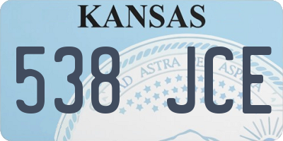KS license plate 538JCE