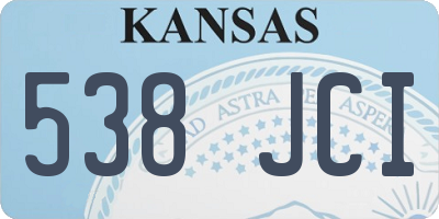 KS license plate 538JCI
