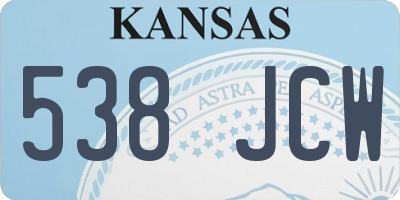 KS license plate 538JCW