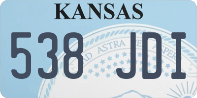 KS license plate 538JDI