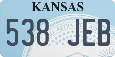 KS license plate 538JEB