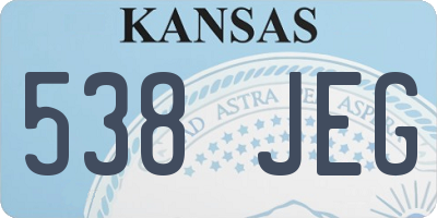 KS license plate 538JEG