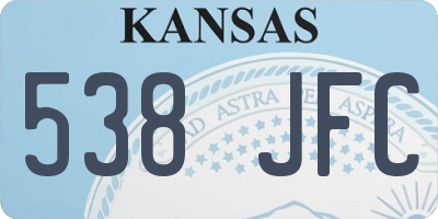 KS license plate 538JFC