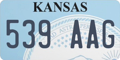 KS license plate 539AAG