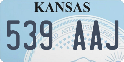 KS license plate 539AAJ