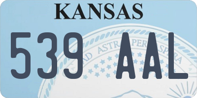 KS license plate 539AAL
