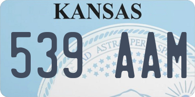 KS license plate 539AAM