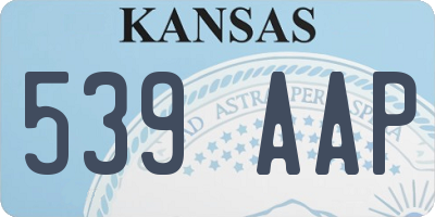 KS license plate 539AAP