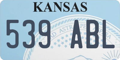 KS license plate 539ABL