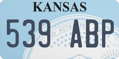 KS license plate 539ABP