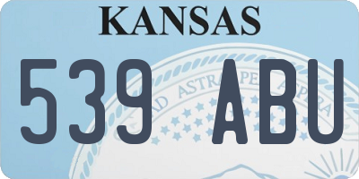 KS license plate 539ABU
