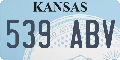 KS license plate 539ABV