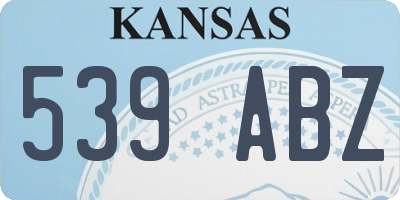 KS license plate 539ABZ