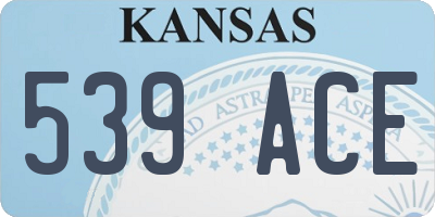 KS license plate 539ACE