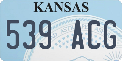 KS license plate 539ACG