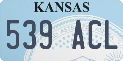 KS license plate 539ACL