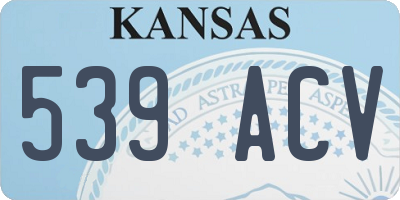 KS license plate 539ACV