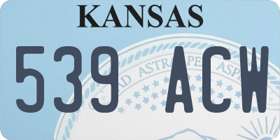 KS license plate 539ACW