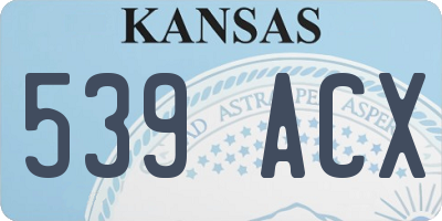 KS license plate 539ACX