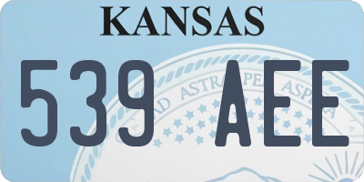 KS license plate 539AEE