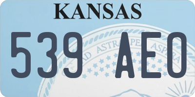 KS license plate 539AEO