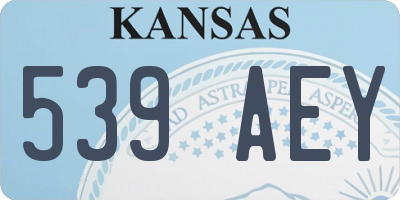 KS license plate 539AEY