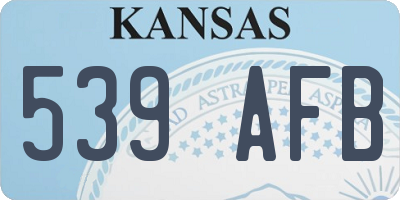 KS license plate 539AFB