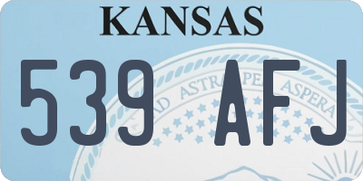 KS license plate 539AFJ