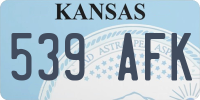 KS license plate 539AFK