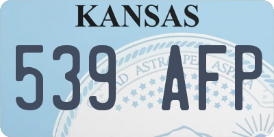 KS license plate 539AFP