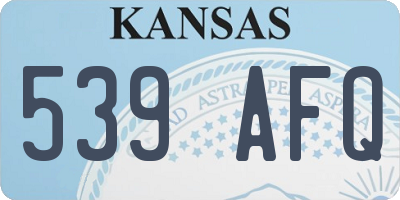 KS license plate 539AFQ
