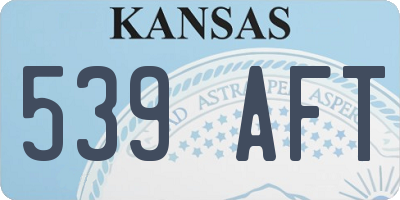 KS license plate 539AFT