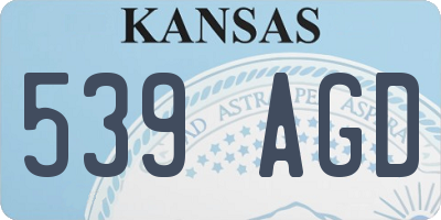 KS license plate 539AGD