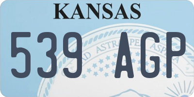 KS license plate 539AGP