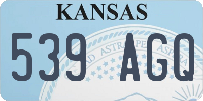 KS license plate 539AGQ