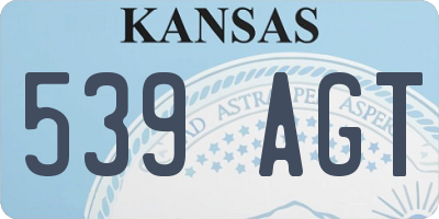 KS license plate 539AGT