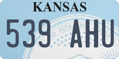 KS license plate 539AHU