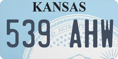 KS license plate 539AHW