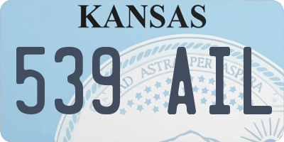 KS license plate 539AIL