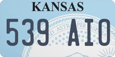 KS license plate 539AIO