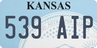 KS license plate 539AIP
