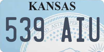 KS license plate 539AIU