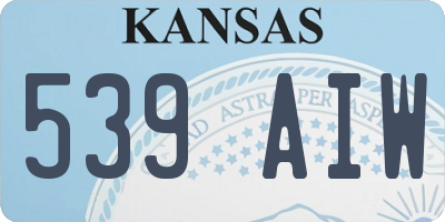 KS license plate 539AIW