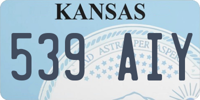 KS license plate 539AIY