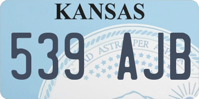 KS license plate 539AJB