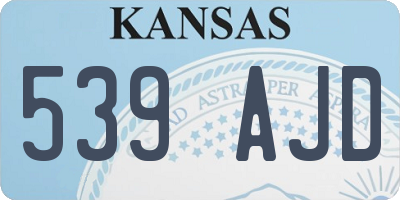 KS license plate 539AJD