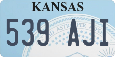 KS license plate 539AJI