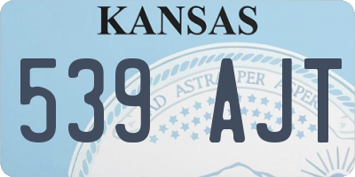 KS license plate 539AJT