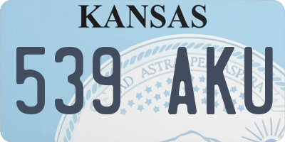 KS license plate 539AKU