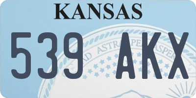 KS license plate 539AKX
